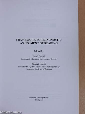 Framework for diagnostic assessment of reading