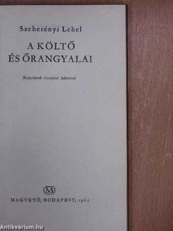 A költő és őrangyalai