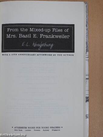 From the Mixed-up Files of Mrs. Basil E. Frankweiler