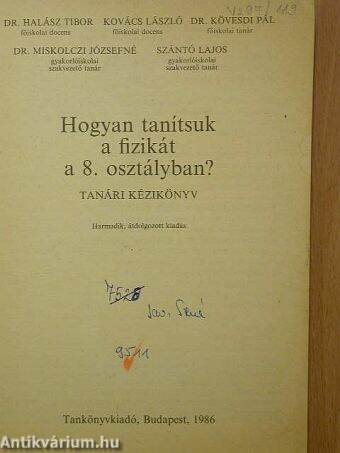 Hogyan tanítsuk a fizikát a 8. osztályban?