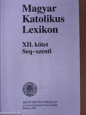 Magyar Katolikus Lexikon XII. (töredék)