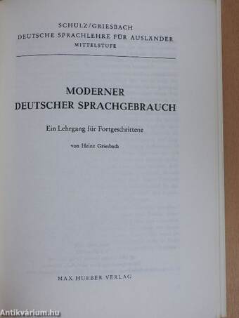 Moderner Deutscher Sprachgebrauch 