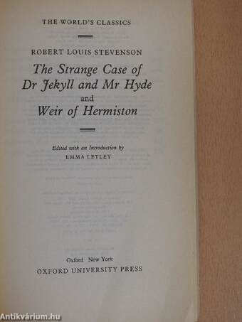 The Strange Case of Dr Jekyll and Mr Hyde/Weir of Hermiston