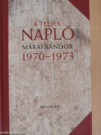 A teljes napló 1970-1973