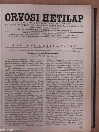 Orvosi Hetilap 1955. (nem teljes évfolyam)-1956. január-október I-II.