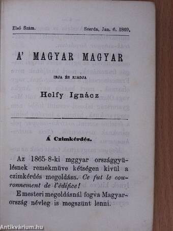 A' magyar magyar 1869-1870/1-18.