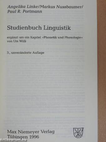 Studienbuch Linguistik