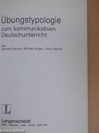 Übungstypologie zum kommunikativen Deutschunterricht