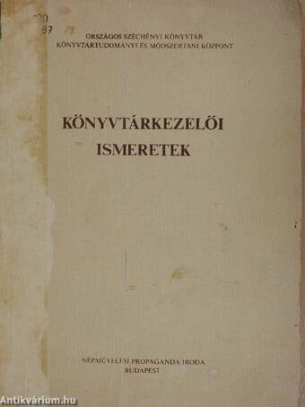 Könyvtárkezelői ismeretek