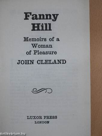 Fanny Hill - Memoirs of a Woman of Pleasure