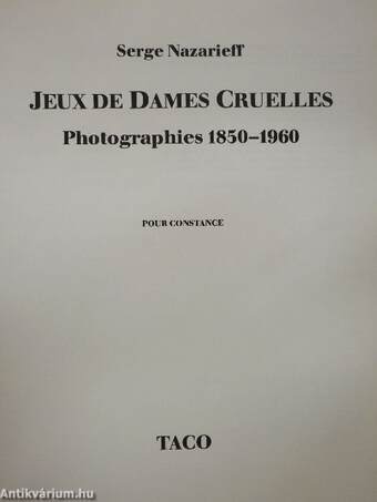 Jeux de Dames Cruelles 1850-1960