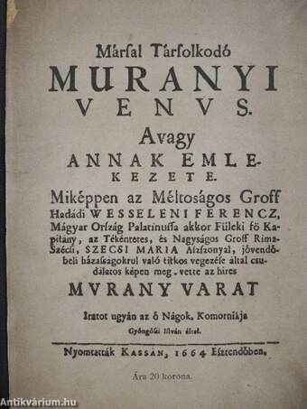 Márssal társalkodó Murányi Vénus