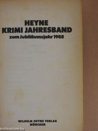 Heyne Krimi Jahresband 1988