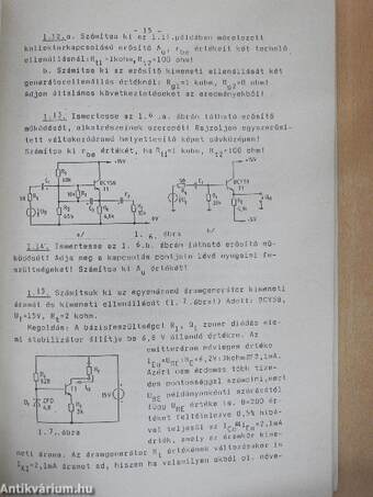 Elektronikus áramkörök és számítógépek tantárgyi gyakorlat