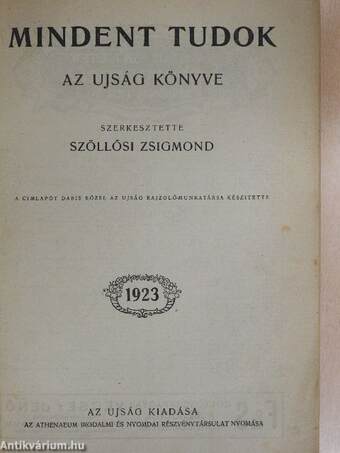 Mindent Tudok 1923.