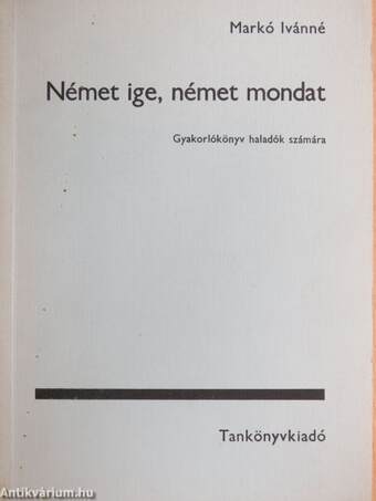 Német ige, német mondat