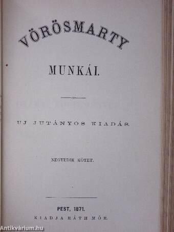 Vörösmarty munkái III-IV.