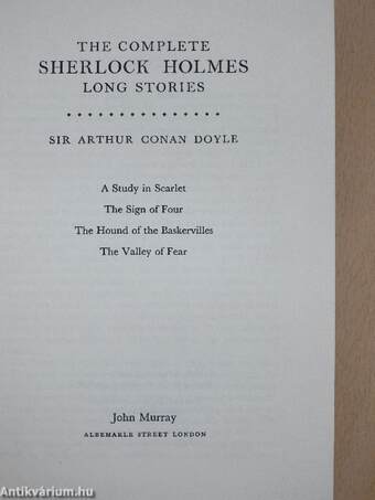 The Complete Sherlock Holmes Long Stories