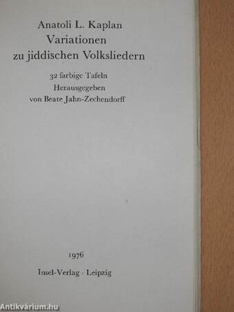 Variationen zu jiddischen Volksliedern