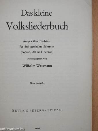 Das kleine Volksliederbuch