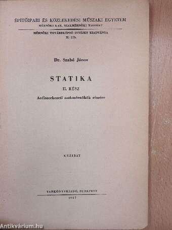 Statika II.