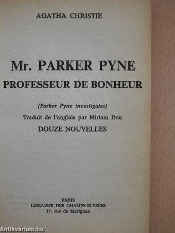 Mr. Parker Pyne professeur de bonheur