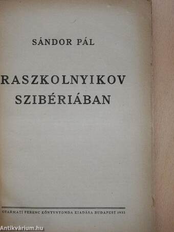 Raszkolnyikov Szibériában