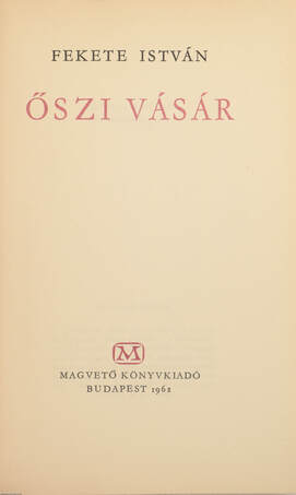 Őszi vásár (dedikált példány)
