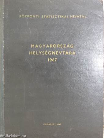 Magyarország helységnévtára 1967