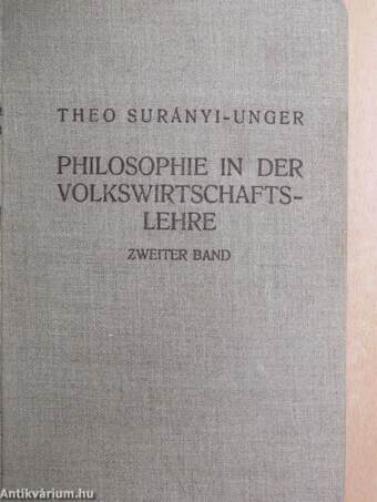 Philosophie in der Volkswirtschaftslehre 2.