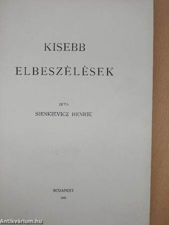 Kisebb elbeszélések I.