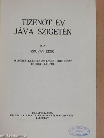 Tizenöt év Jáva szigetén