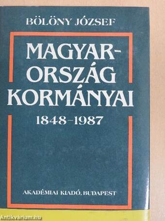 Magyarország kormányai 1848-1987