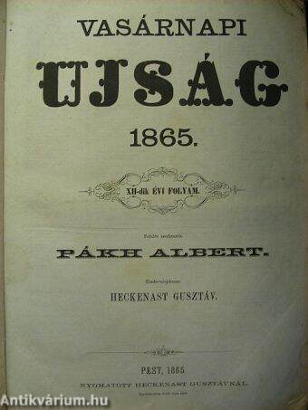 Vasárnapi Ujság 1865. január-december