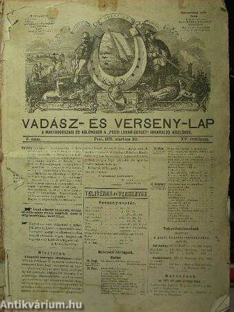 Vadász- és Verseny-lap 1871. (nem teljes évfolyam)
