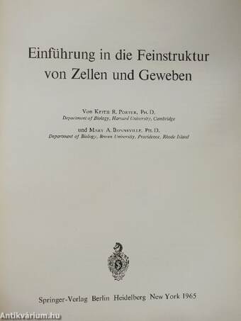 Einführung in die Feinstruktur von Zellen und Geweben