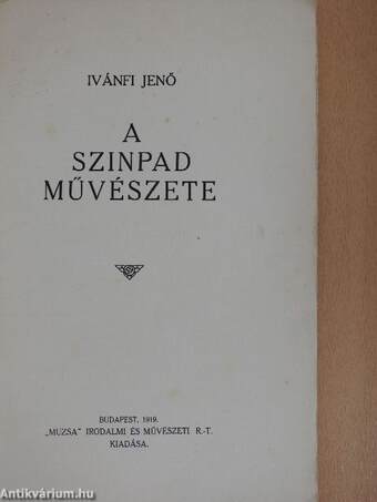 A szinpad művészete