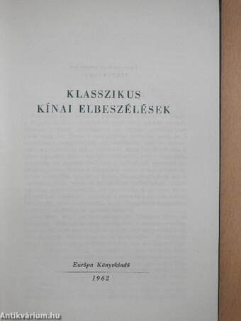 Klasszikus kínai elbeszélések