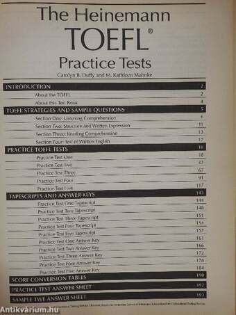 The Heinemann TOEFL Practice Tests