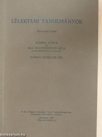 Lélektani tanulmányok III.