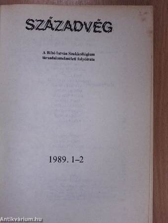 Századvég 1989/1-2.