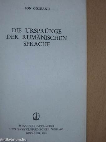 Die Ursprünge der Rumänischen Sprache