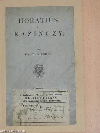 Horatius és Kazinczy