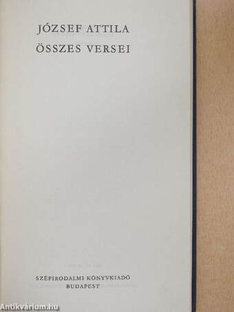 József Attila összes versei
