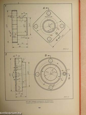 Gépi forgácsoló szakmák szakrajzi és rajzolvasási példatára I-III.