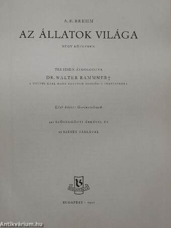 Brehm - Az állatok világa I-IV.