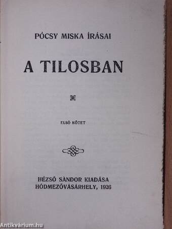 A tilosban