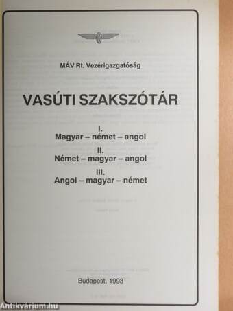 Vasúti szakszótár