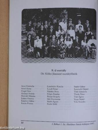 A Rókusi 1. sz. Általános Iskola Évkönyve 1996/97
