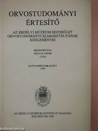 Orvostudományi értesítő 1994.